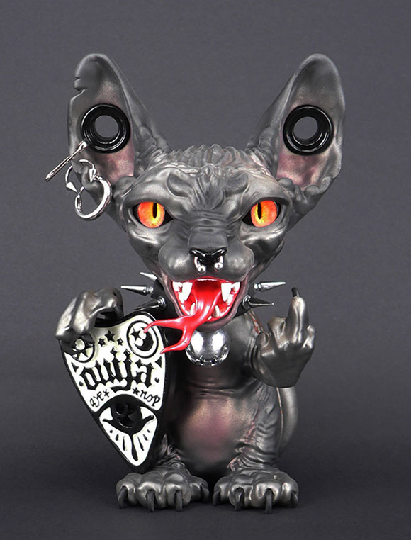 Sphynx; Maneki Neko;SomeStrangeThings; Designer Toys; Toy Art; Barcelona; Strange Stuff; Some Strange Things; sculpt; Marcos Lorenzo; Goth; Punk