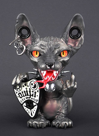 Sphynx; Maneki Neko;SomeStrangeThings; Designer Toys; Toy Art; Barcelona; Strange Stuff; Some Strange Things; sculpt; Marcos Lorenzo; Goth; Punk