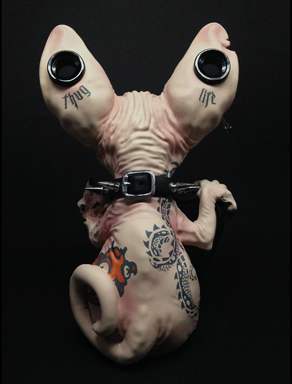 Sphynx; Maneki Neko;SomeStrangeThings; Designer Toys; Toy Art; Barcelona; Strange Stuff; Some Strange Things; sculpt; Marcos Lorenzo; Goth; Punk