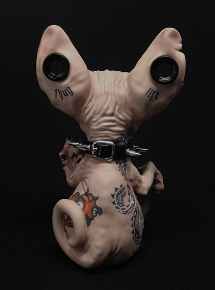Sphynx; Maneki Neko;SomeStrangeThings; Designer Toys; Toy Art; Barcelona; Strange Stuff; Some Strange Things; sculpt; Marcos Lorenzo; Goth; Punk